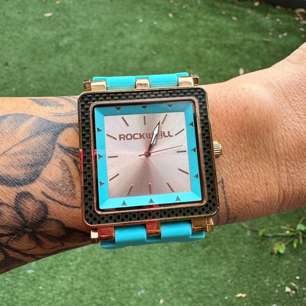 Rockwell turquoise  and rose Gold watch
